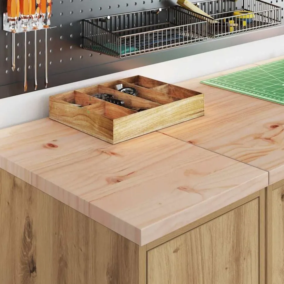vidaXL Garagekasten 2 st bewerkt hout ambachtelijk eikenhout
