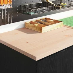 vidaXL Garagekasten 6 st spaanplaat zwart