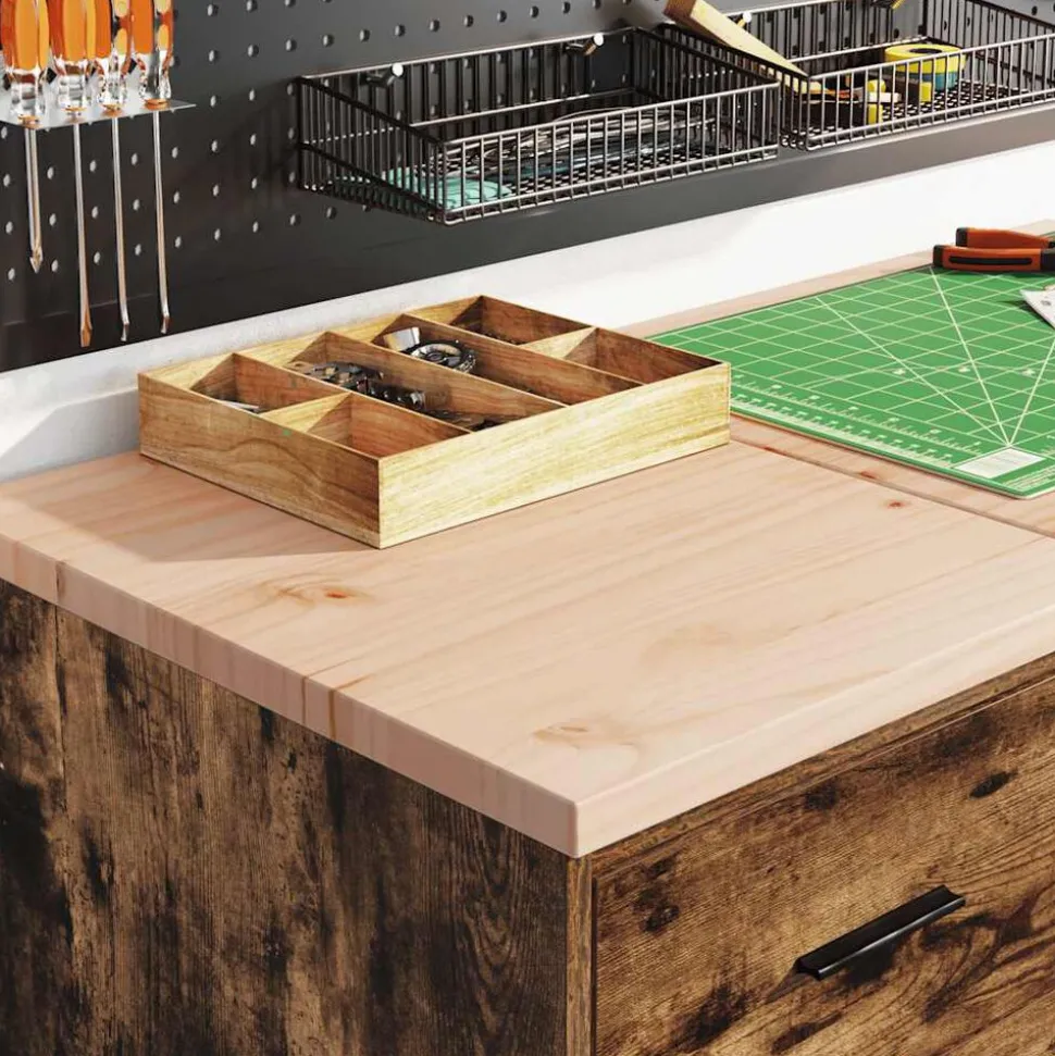 vidaXL Garagekasten 2 st Spaanplaat gerookt eiken