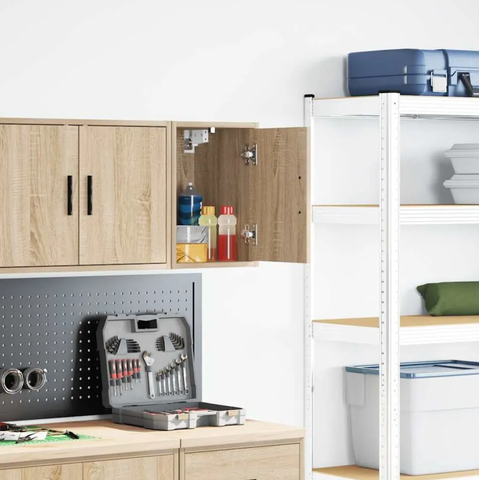 vidaXL Garagewandkast sonoma bewerkt hout eikenkleurig
