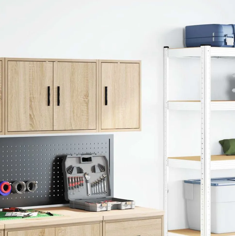 vidaXL Garagewandkast sonoma bewerkt hout eikenkleurig
