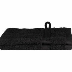 vidaXL Gastendoek SOLUND 2 pcs Zwart 15 x 21 cm 550 gsm