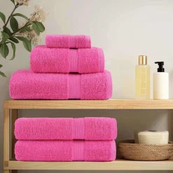 vidaXL Gastendoek SOLUND 2 pcs Roze 15 x 21 cm 550 gsm