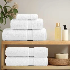 vidaXL Gastendoek SOLUND 2 pcs Wit 15 x 21 cm 550 gsm