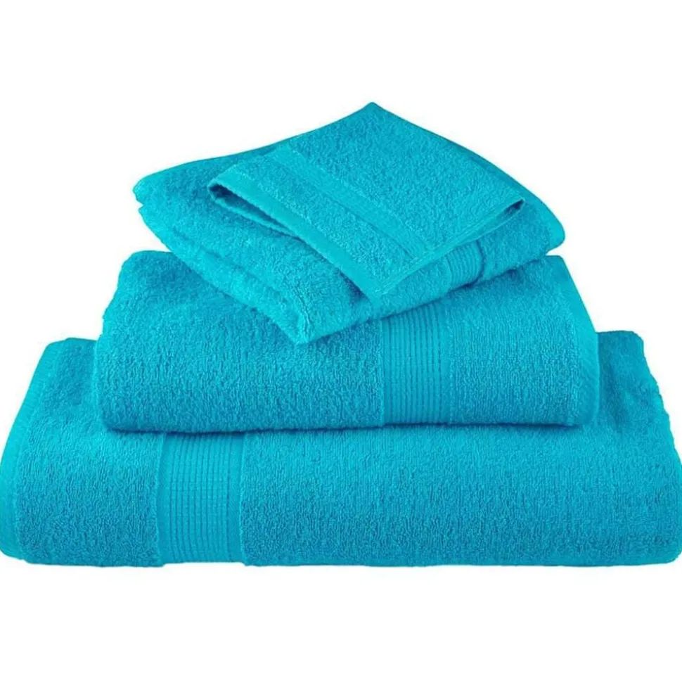 vidaXL Gastendoek SOLUND 2 pcs Turquoise 15 x 21 cm 550 gsm