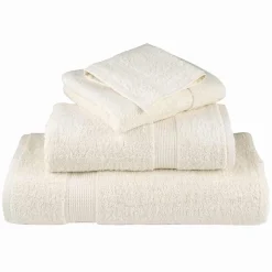 vidaXL Gastendoek SOLUND 2 pcs Crème 15 x 21 cm 550 gsm