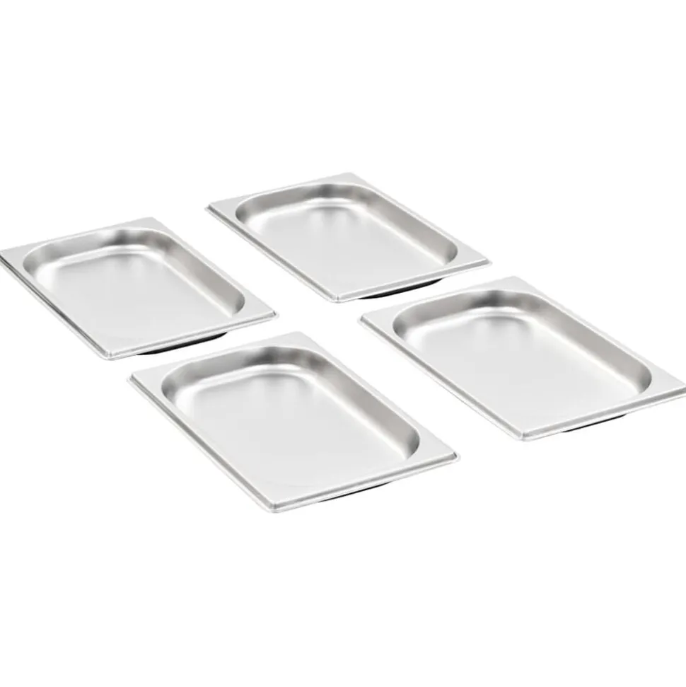 vidaXL Gastronormbakken 12 st GN 1/4 20 mm roestvrij staal