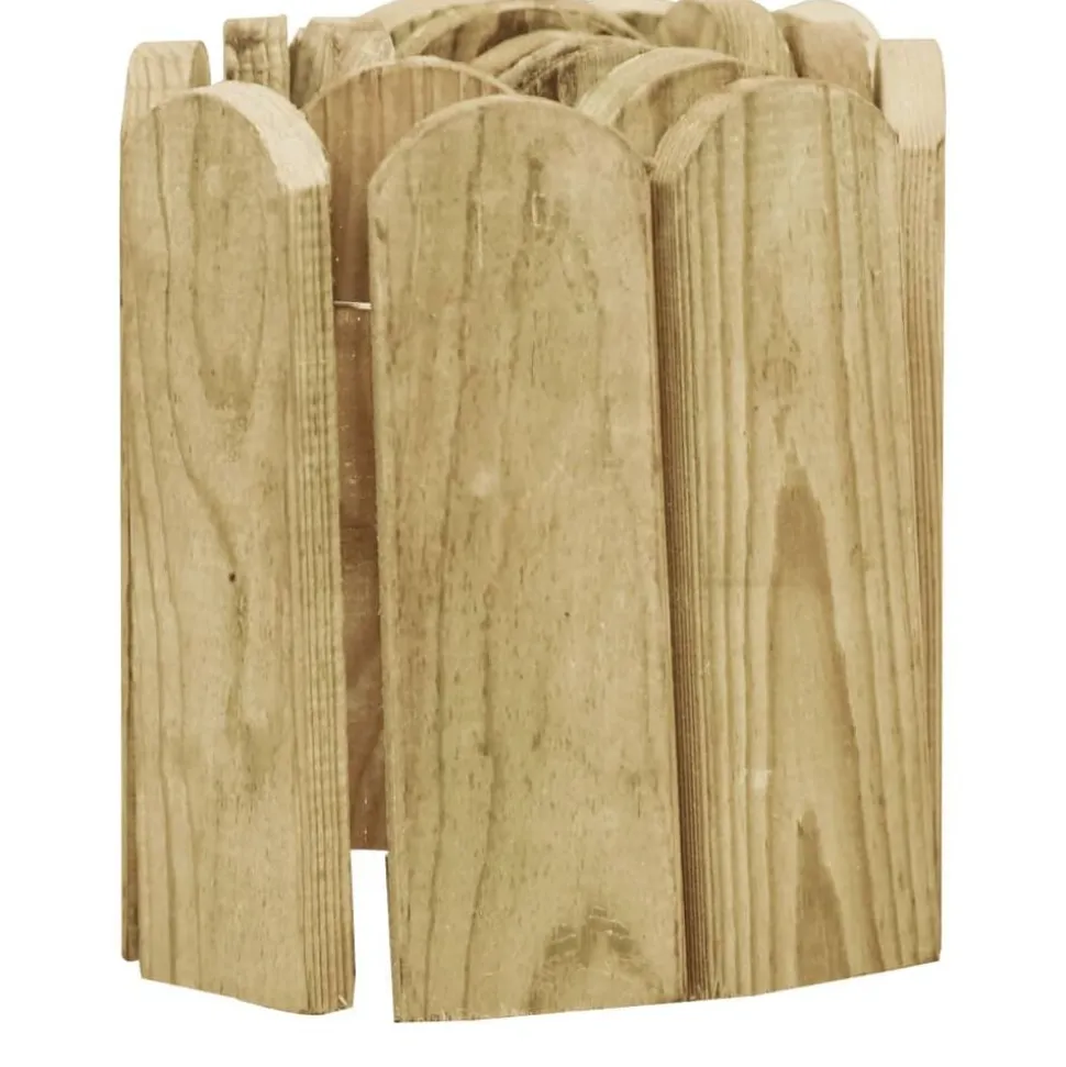 vidaXL Gazonrand 120 cm geïmpregneerd grenenhout groen
