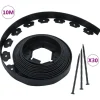 vidaXL Gazonrand flexibel met 30 pinnen 10 m 5 cm