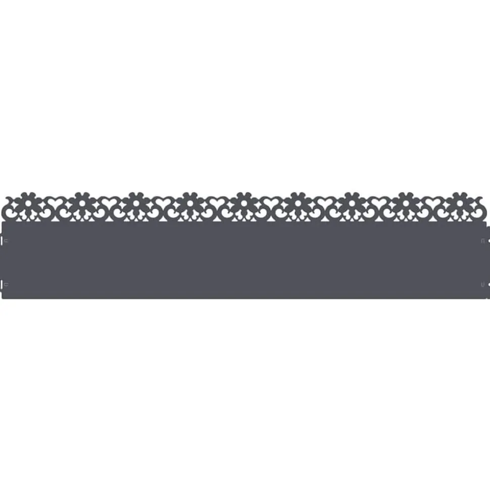 vidaXL Gazonranden 10 pcs Antraciet 103 x 0,05 x 22 cm Staal