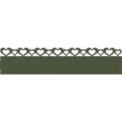 vidaXL Gazonranden 10 pcs Olijf Groen 103 x 0,05 x 22 cm Staal