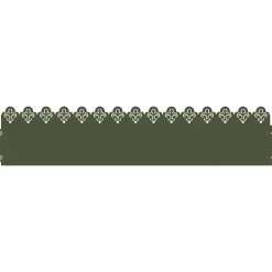 vidaXL Gazonranden 10 pcs Olijf Groen 103 x 0,05 x 22 cm Staal