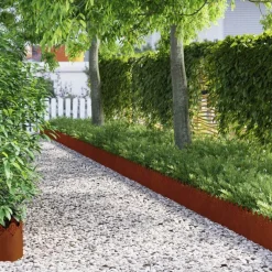 vidaXL Gazonranden 10 pcs Roestig 103 x 0,05 x 22 cm Cortenstaal