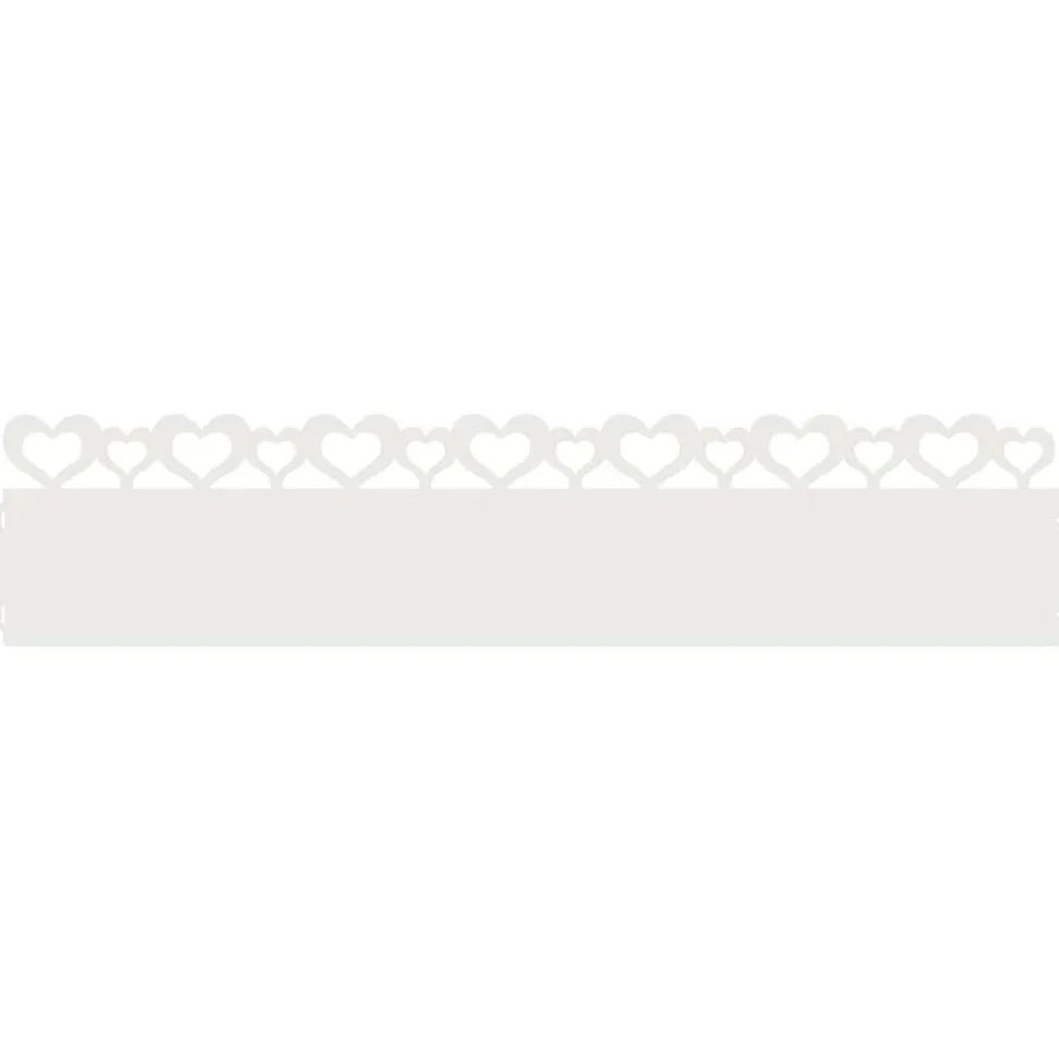 vidaXL Gazonranden 10 pcs Wit 103 x 0,05 x 22 cm Staal