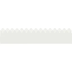 vidaXL Gazonranden 10 pcs Wit 103 x 0,05 x 22 cm Staal