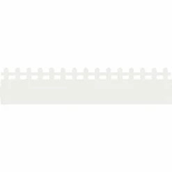vidaXL Gazonranden 10 pcs Wit 103 x 0,05 x 22 cm Staal