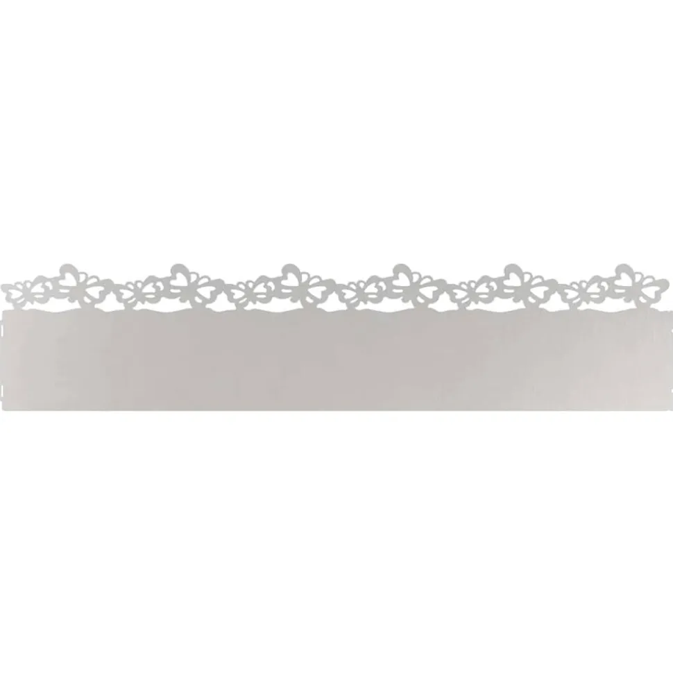 vidaXL Gazonranden 10 pcs Zilver 103 x 0,05 x 22 cm Roestvrij staal