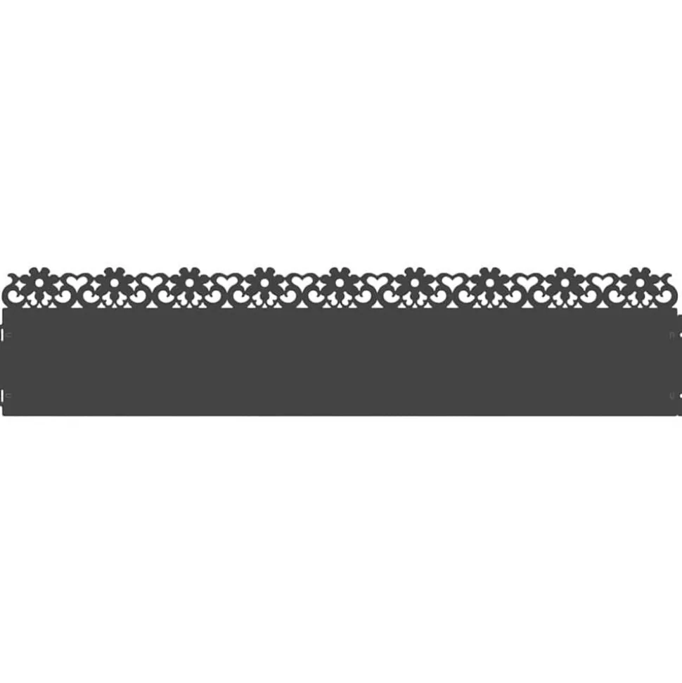 vidaXL Gazonranden 10 pcs Zwart 103 x 0,05 x 22 cm Staal