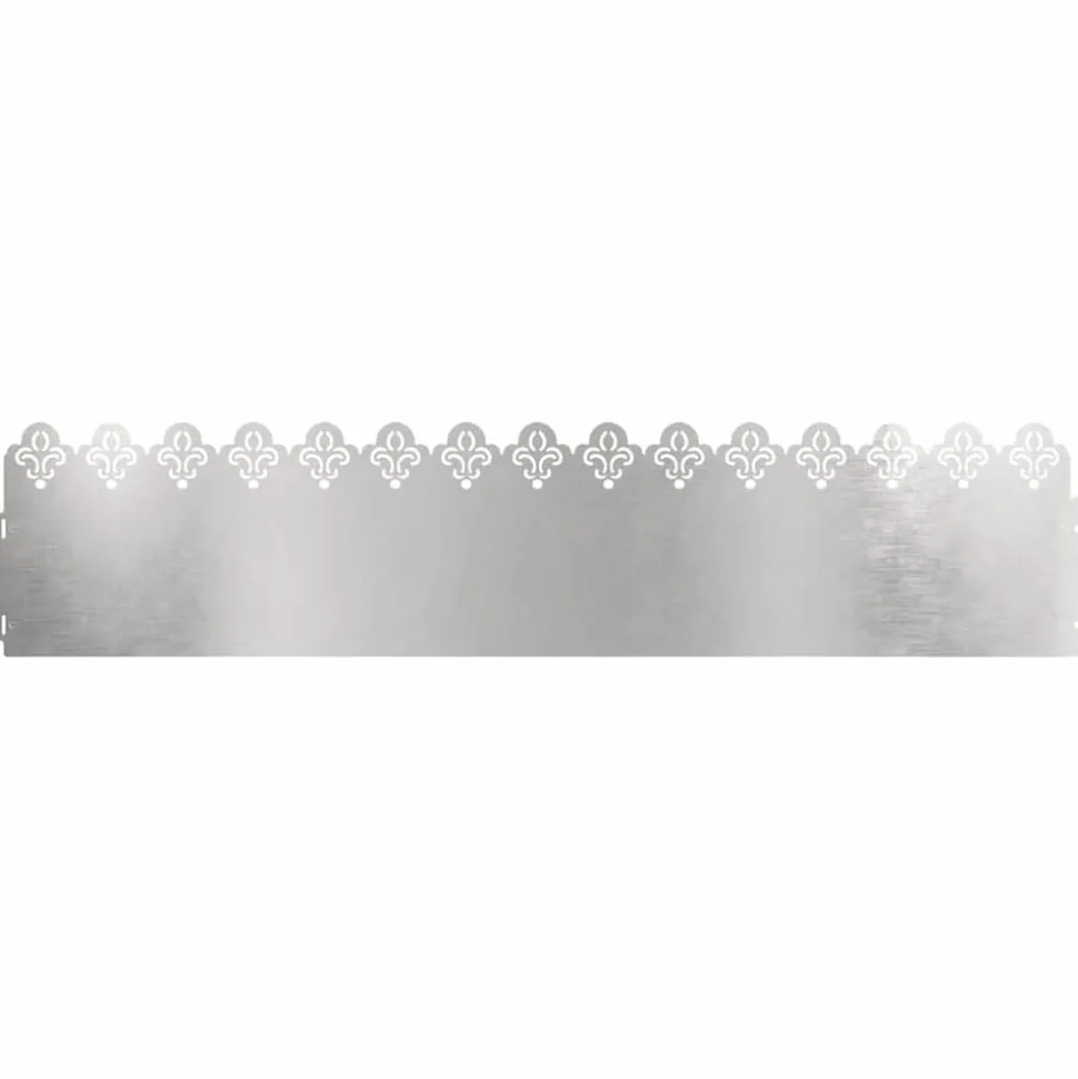 vidaXL Gazonranden 10 pcs Zilver 103 x 0,05 x 22 cm Roestvrij staal