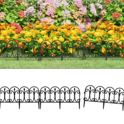 vidaXL Gazonranden 17 st 10 m polypropeen zwart