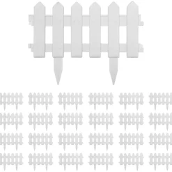 vidaXL Gazonranden 25 st 10 m PP wit