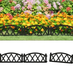 vidaXL Gazonranden 17 st 10 m polypropeen zwart