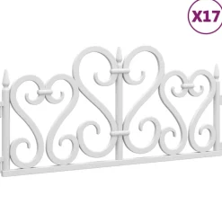 vidaXL Gazonranden 17 st 10 m polypropeen wit