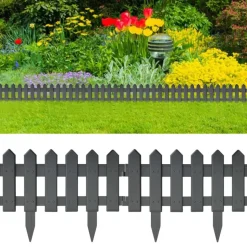 vidaXL Gazonranden 25 st 10 m PP antracietkleurig