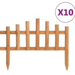 vidaXL Gazonranden 10 st 4,4 m vurenhout
