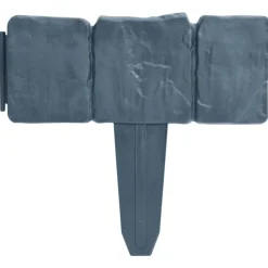 vidaXL Gazonranden 41 st steen-look 10 m kunststof