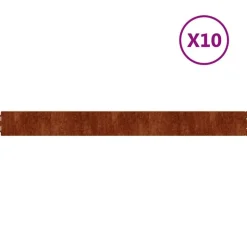 vidaXL Gazonranden 10 stuks 10x103 cm flexibel cortenstaal
