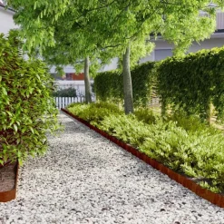 vidaXL Gazonranden 10 stuks 10x103 cm flexibel cortenstaal