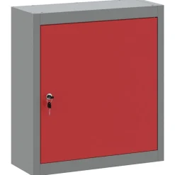 vidaXL Gereedschapskast met plank Rood en Grijs 50 x 20 x 55 cm