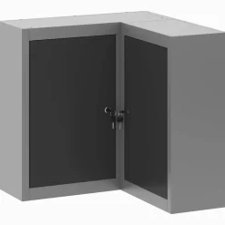 vidaXL Gereedschapskast met plank Zwart en Grijs 55 x 55 x 55 cm