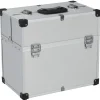 vidaXL Gereedschapskoffer 38x22,5x34 cm aluminium zilverkleurig