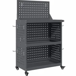 vidaXL Gereedschapswagen Antraciet 65 x 35 x 111 cm Koudgewalst staal