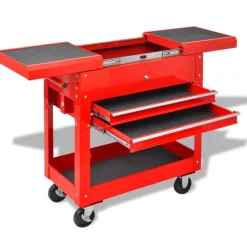 vidaXL Gereedschapswagen Rood 70.5 x 37 x 71 cm Staal