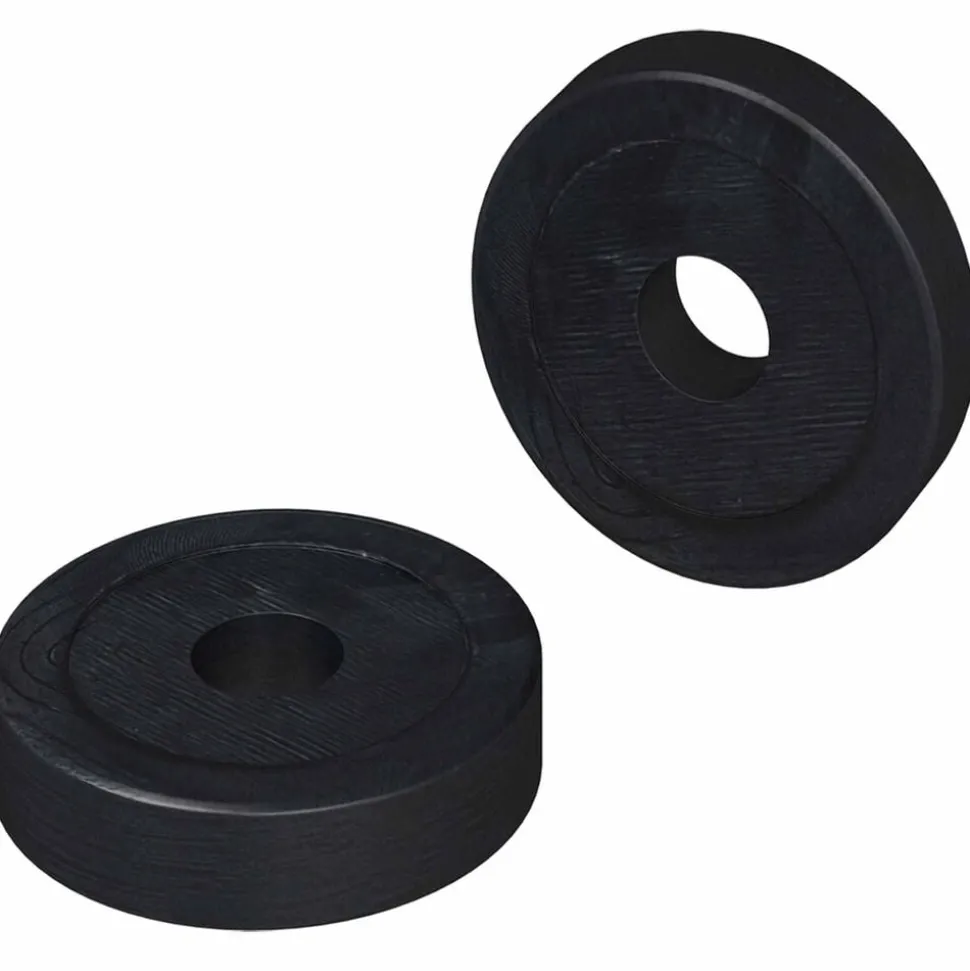 vidaXL geschikt voor vlakke ringen 2 pcs Zwart ∅15 x 3 mm