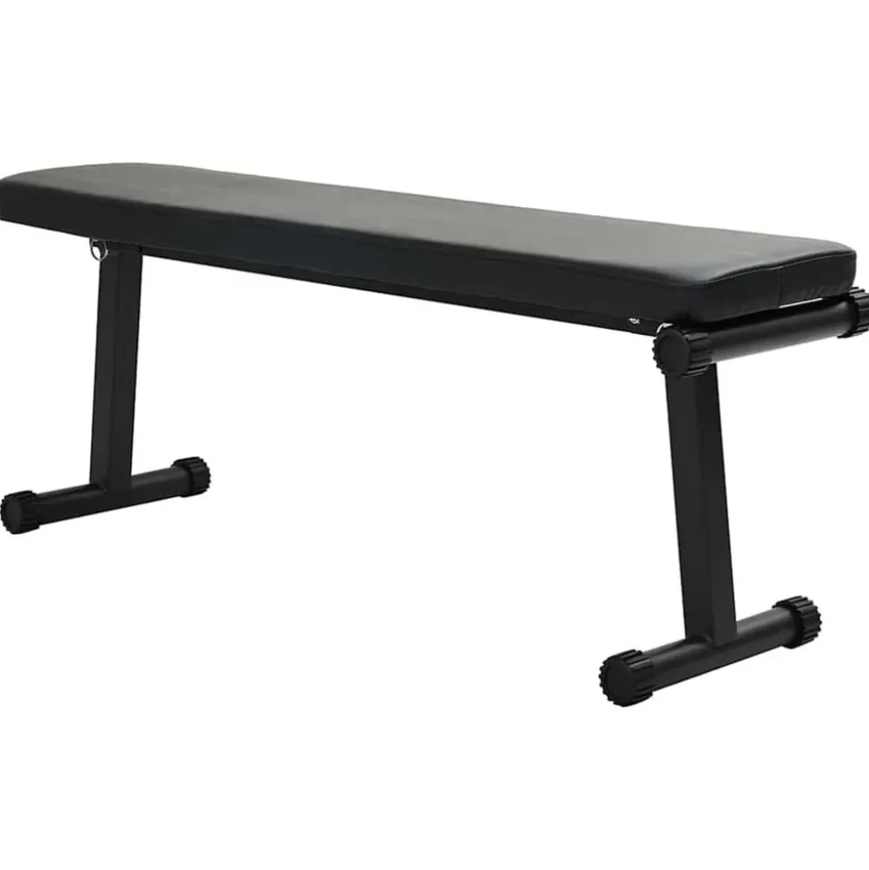 vidaXL Gewicht Bank Zwart 108 x 27 x 41 cm Gepoedercoat staal