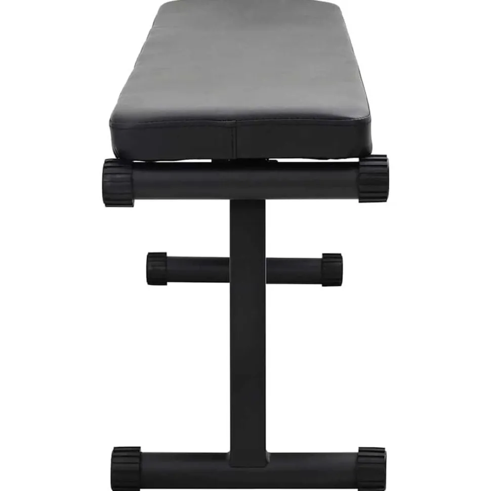vidaXL Gewicht Bank Zwart 108 x 27 x 41 cm Gepoedercoat staal