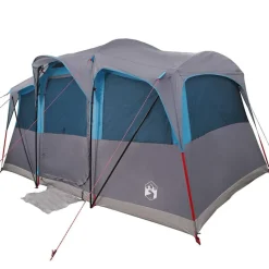 vidaXL Gezinstent Blauw en Grijs 435 x 255 x 216 cm Polyester en staal