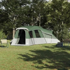 vidaXL Gezinstent met dak met opslag Groen 762 x 655 x 218 cm taft