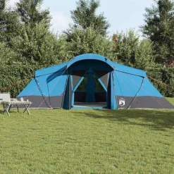 vidaXL Gezinstent met dak Blauw en Grijs 721 x 335 x 212 cm