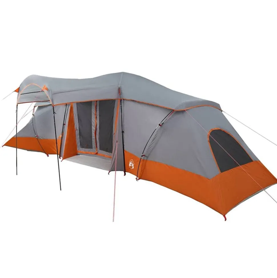 vidaXL Gezinstent met dak Grijs en Oranje 721 x 335 x 212 cm