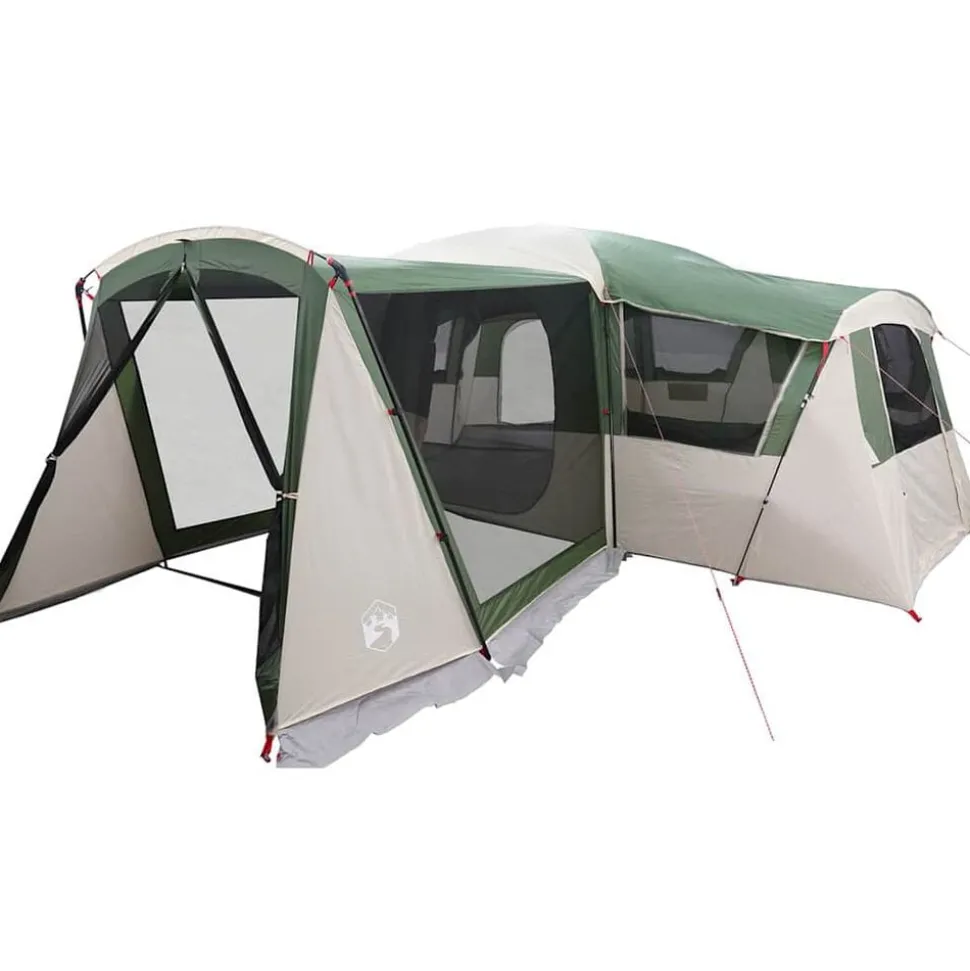vidaXL Gezinstent voor 20 personen Groen en Wit 745 x 700 x 217 cm