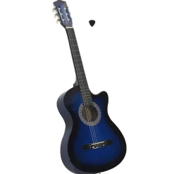 vidaXL Gitaar cutaway met 6 snaren western klassiek 38" getint blauw