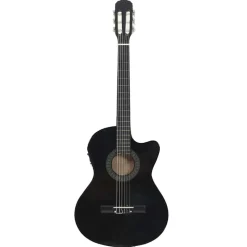 vidaXL Gitaar cutaway met equalizer 6 snaren western klassiek zwart