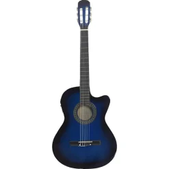vidaXL Gitaar cutaway met equalizer 6 snaren western klassiek blauw