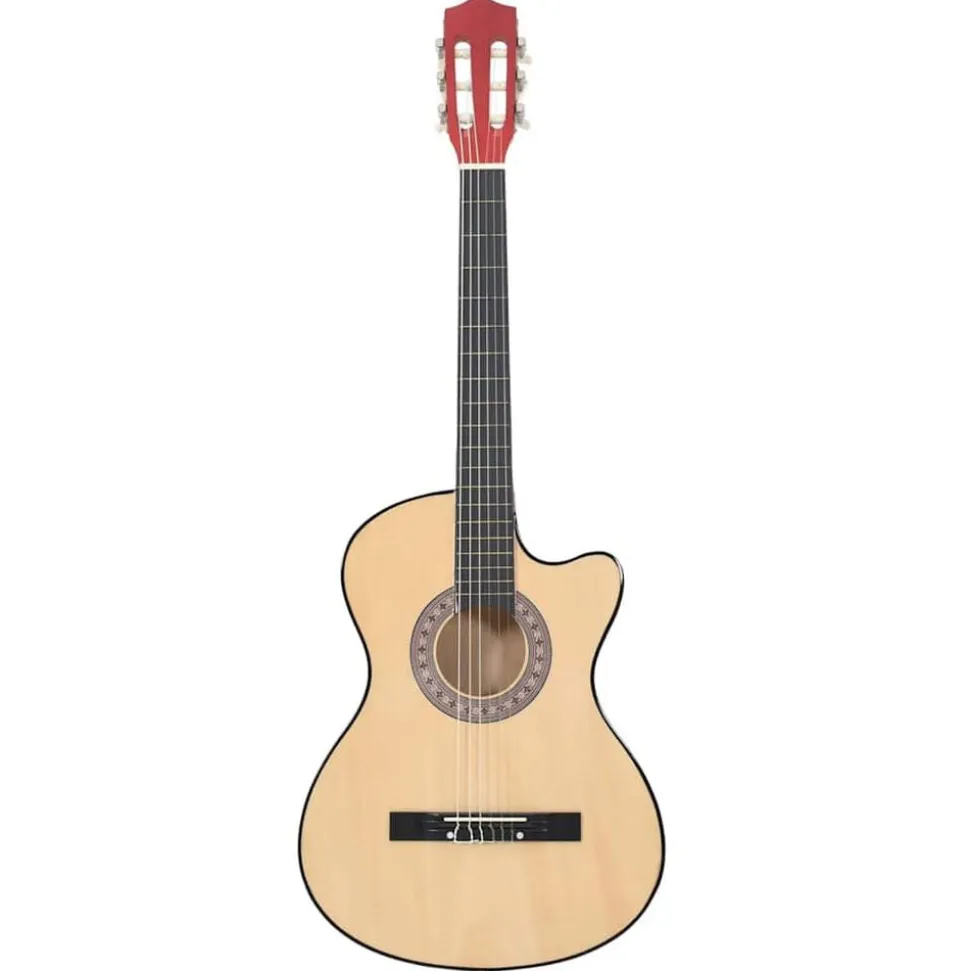 vidaXL Gitaar cutaway met 6 snaren western akoestisch 38" lindenhout