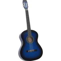 vidaXL Gitaar klassiek beginner 4/4 39" lindenhout blauw